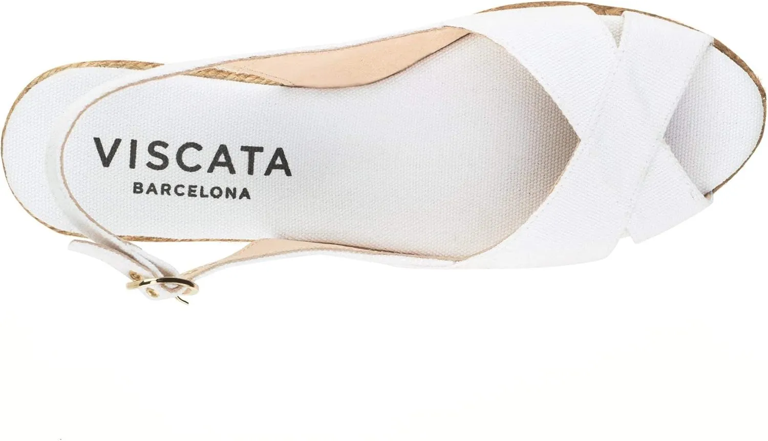 Viscata Llansa Canvas Wedge with Elegant Buckle Flattering 2 ½” Slingback Heel Women's Sandals with Breathable Organic Cotton Canvas and 100% Natural Jute Midsole for all Casual Occasions