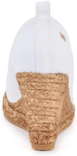 Viscata Marquesa Espadrille Canvas Wedges Spain Handmade 3 ½” Heel Women's Pumps with Breathable Organic Cotton Canvas and 100% Natural Jute Midsole for All Occasions: Casual, Work, Party