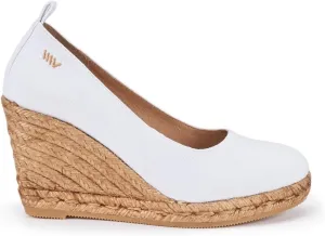 Viscata Marquesa Espadrille Canvas Wedges Spain Handmade 3 ½” Heel Women's Pumps with Breathable Organic Cotton Canvas and 100% Natural Jute Midsole for All Occasions: Casual, Work, Party