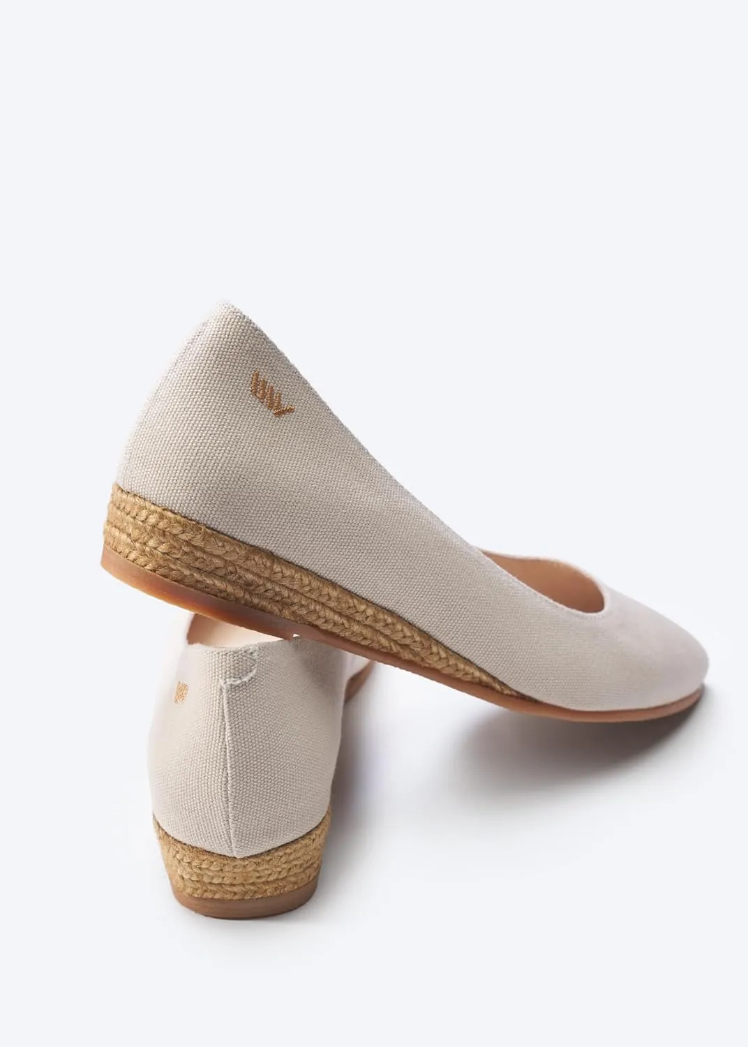 Viscata Rubina Canvas Flat Handmade 1 1/4" Wedge Women's Sandals with Breathable Cotton Canvas, Lined Premium Leather and 100% Natural Jute Midsole for all Casual Occasions