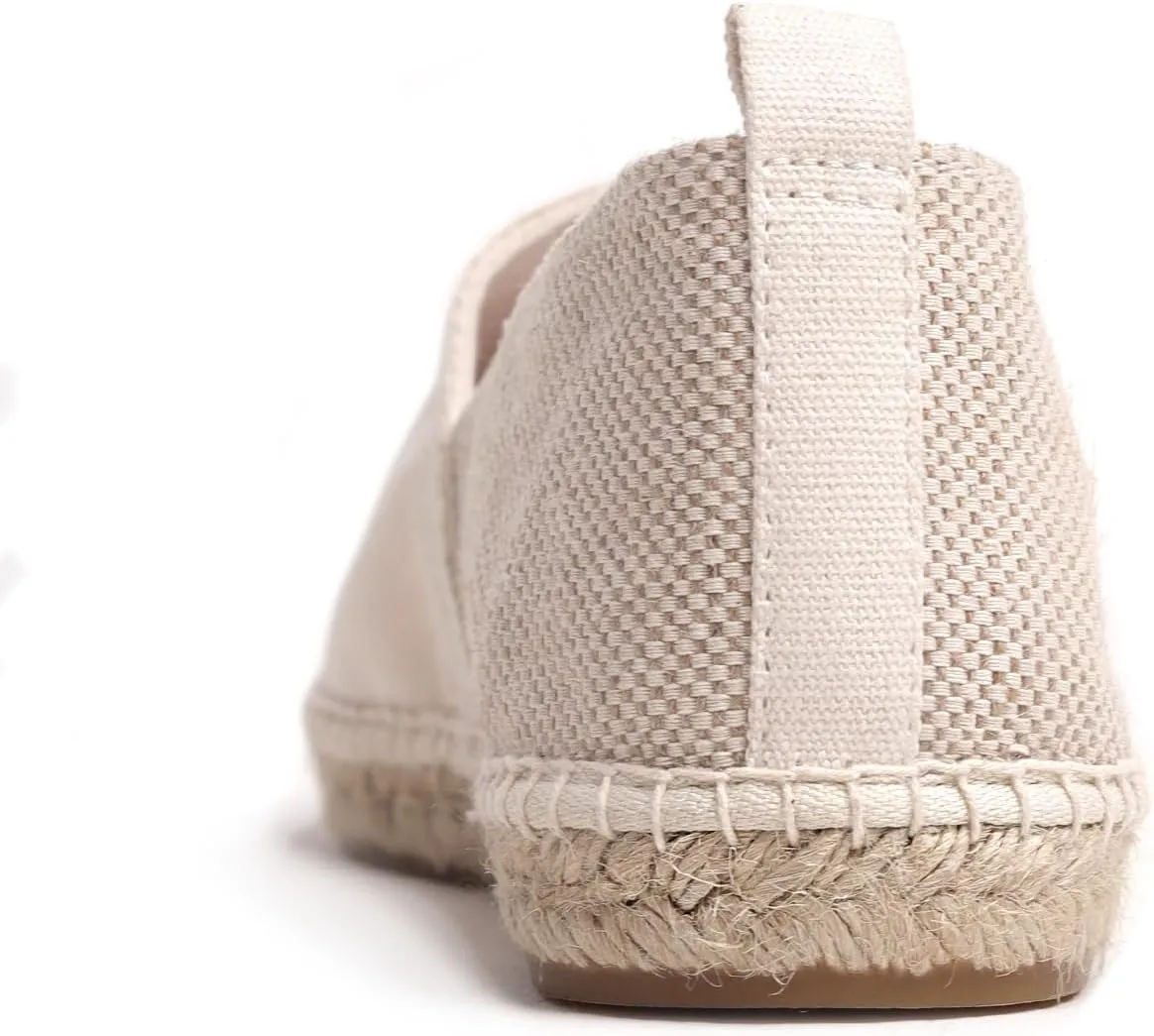 VOLIRIN & KAMMV Closed Toe Comfortable Canvas Slip on Flat Espadrilles for Men