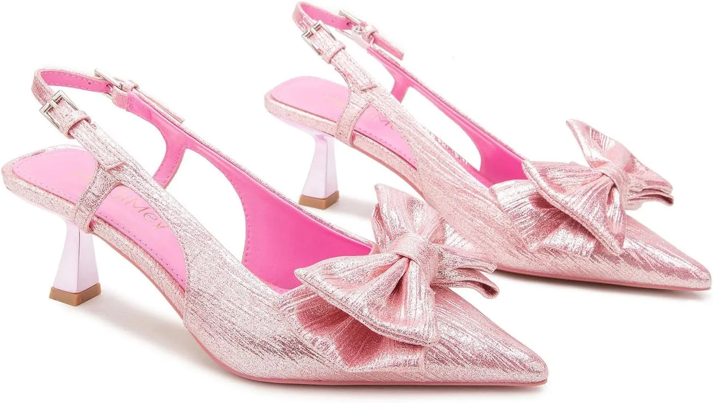 Women's Bow Slingback Pumps Women Dressy Comfortable Kitten Heels with Genuine Leather Insole Womens Closed Heeled Sandal for Dress Party Comfortable Footwear