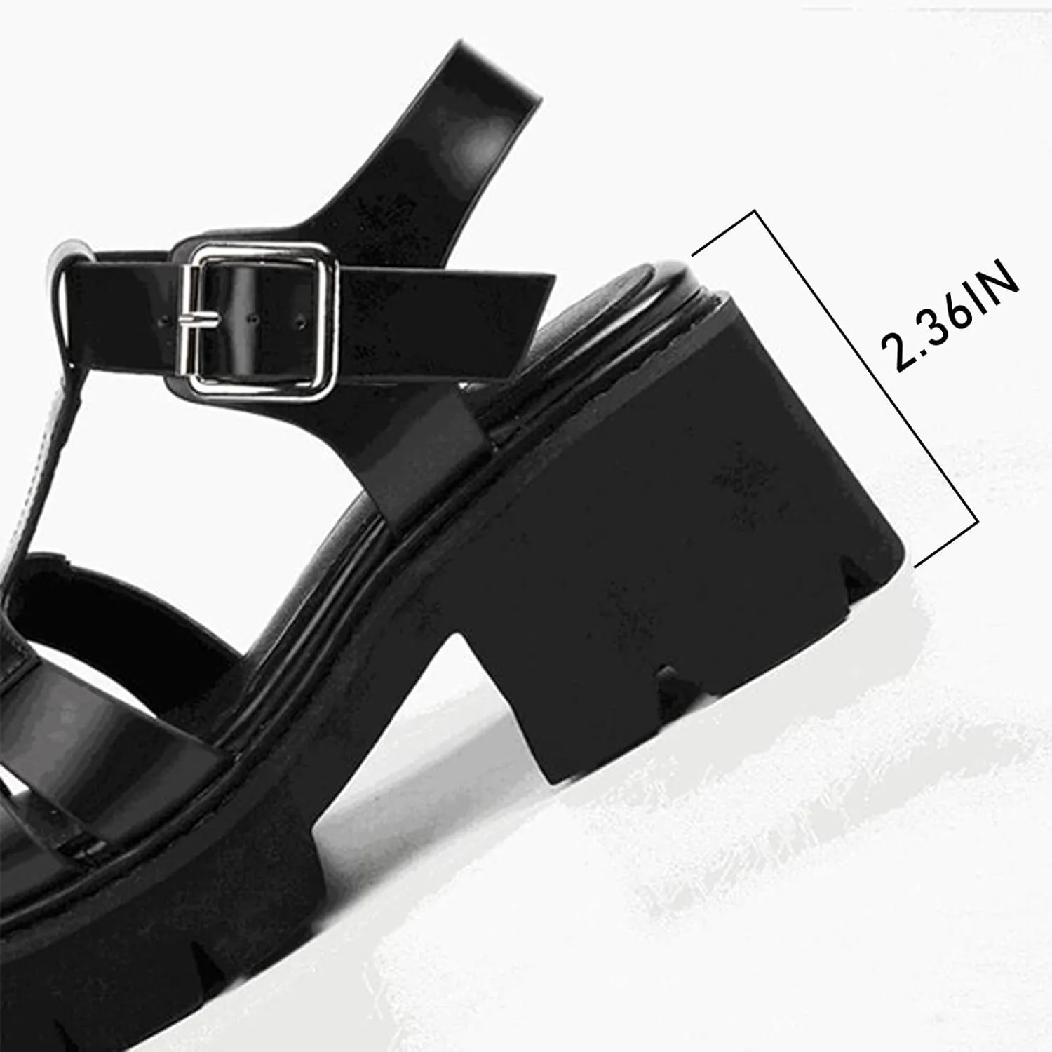 Women'S Hollow Platform Roman Sandals Retro Square Head Braided Chunky Heel Fisherman Sandals Adjustable Ankle Strap Fashion Closed Toe Shoes