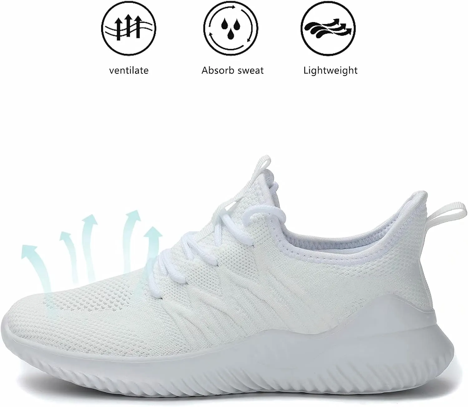 Women's Ladies Tennis Shoes Running Walking Sneakers Work Casual Comfor Lightweight Non-Slip Gym Trainers