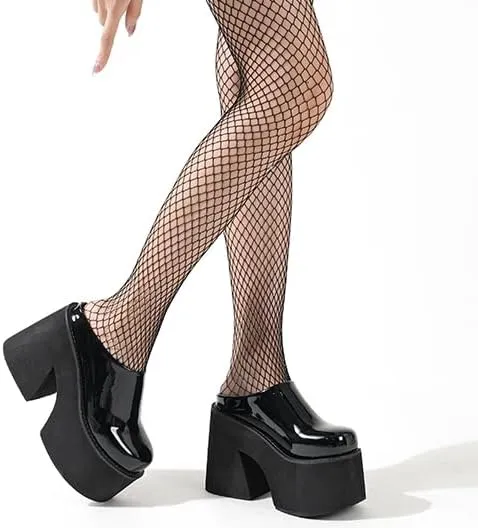 Women's Slip on Platform Mules, Closed Toe Slide Sandals, Chunky High Heel Slipper Mule Shoes