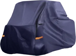 X AUTOHAUX UTV Cover for Kawasaki MULE SX Waterproof Side by Side Cover Outdoor Sun Rain Storage Protection 210D-PU Navy Blue 275x134x178cm