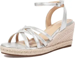 XIEDA Women's Open Toe Platform Strappy Espadrilles Wedges 3 Inch for Vacation Beach Dressy Comfortable Summer Wedge Sandals